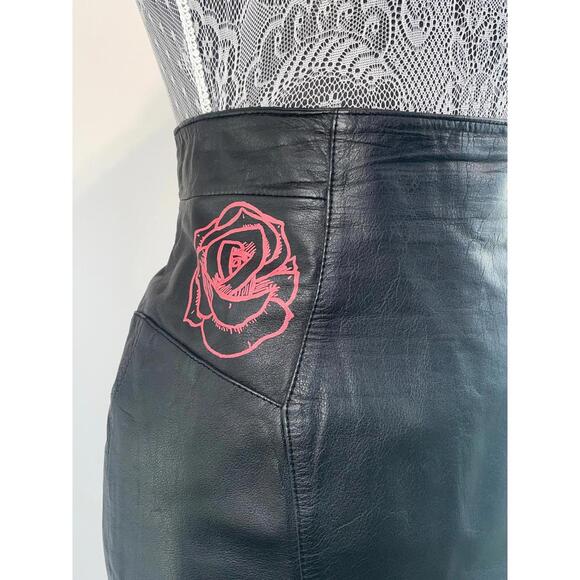 Upcycled Rose Mini Skirt - Picture 4 of 5